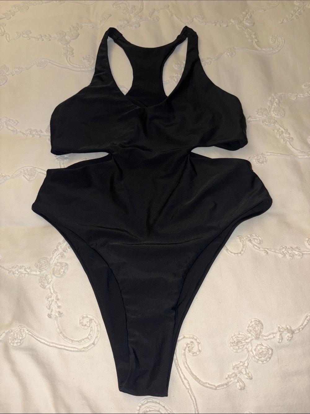 Black Cutout One-Piece Swimsuit
